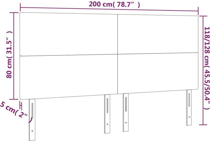 Actual product image vidaXL Cain (200 x 5 x 128 cm)
