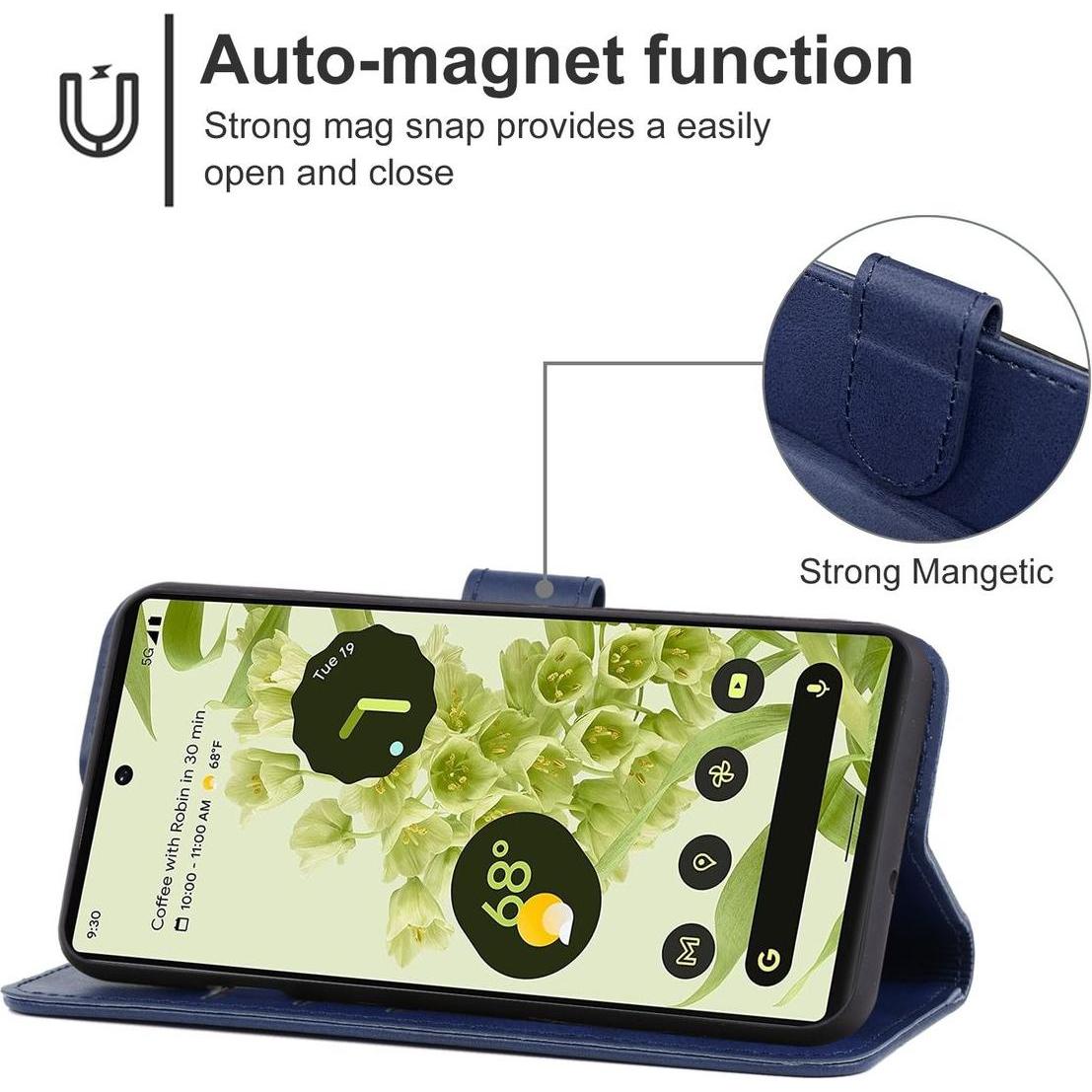 Thumbnail - König Design Hülle Handy Schutz für Google Pixel 7 5G Case Cover Tasche Wallet Etuis 360 Grad (Google Pixel 7), Smartpho...