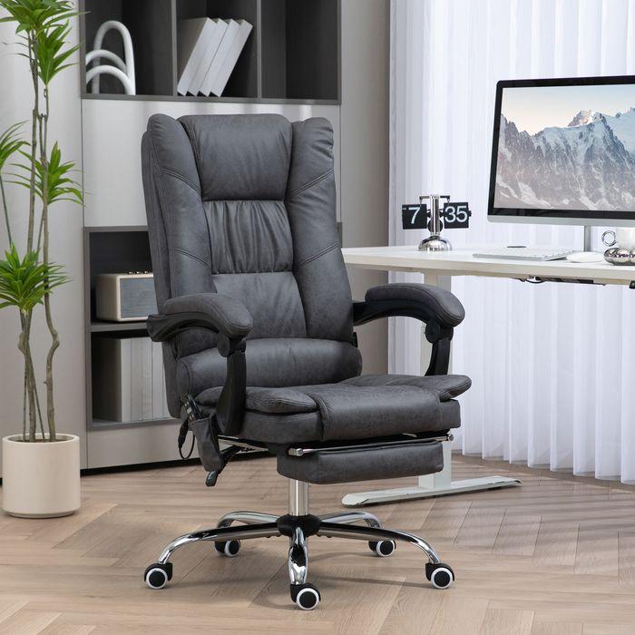 Image du produit Swisshandel24 Chaise de bureau de massage, avec fonction chauffante, avec fonction allongée, avec repose-pieds (45 - 53 cm)