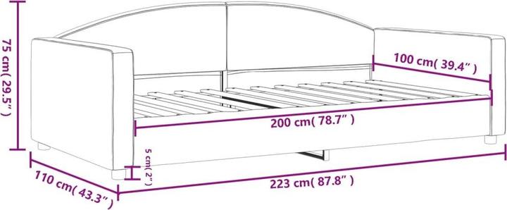 Produktbild vidaXL ausziehbares Tagesbett