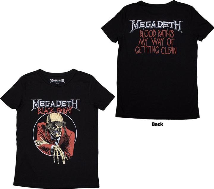 Megadeth Black Friday Back Print (Girlie)