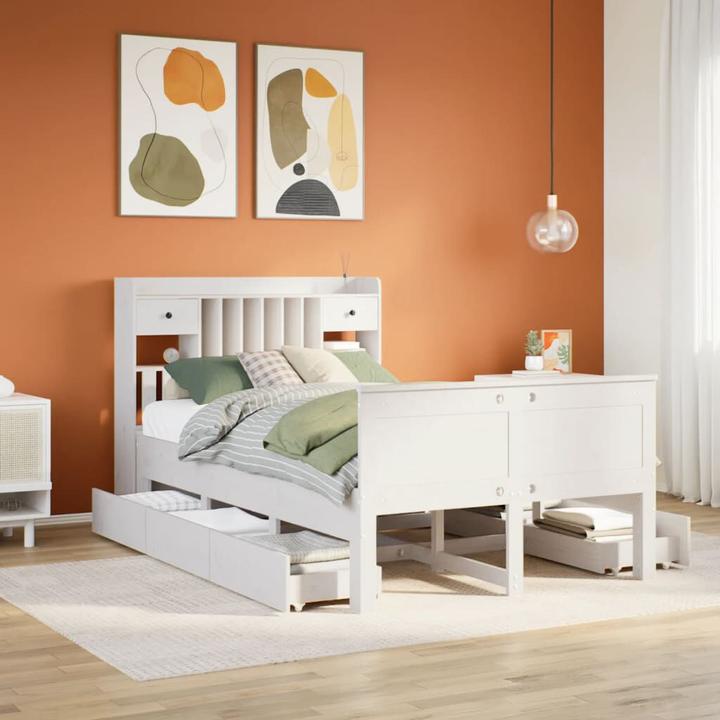 Produktbild vidaXL Bett mit Regal (135 x 190 cm)