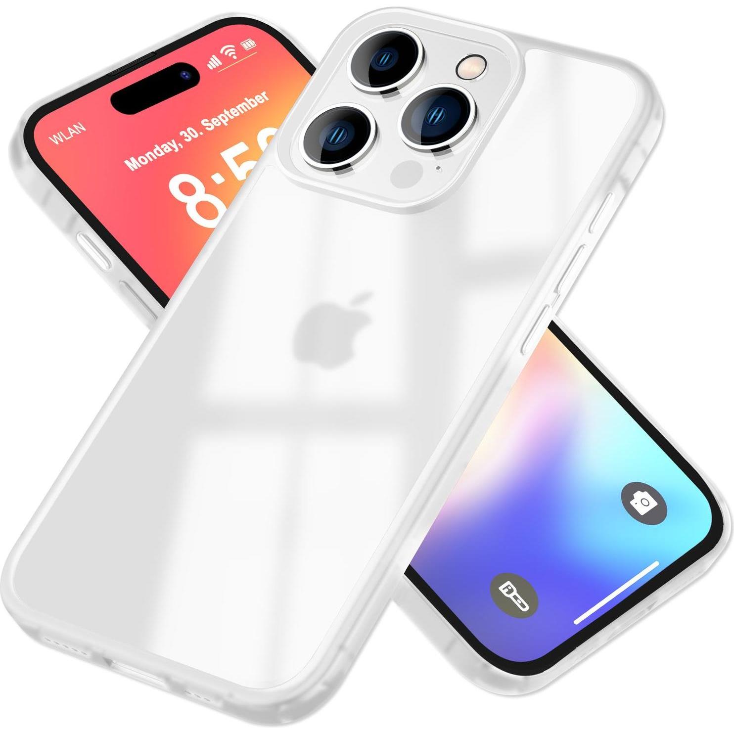 Thumbnail - Nalia Matte Hybrid Hülle Semi-Transparent (Apple iPhone 16 Pro Max), Smartphone Hülle, Weiss