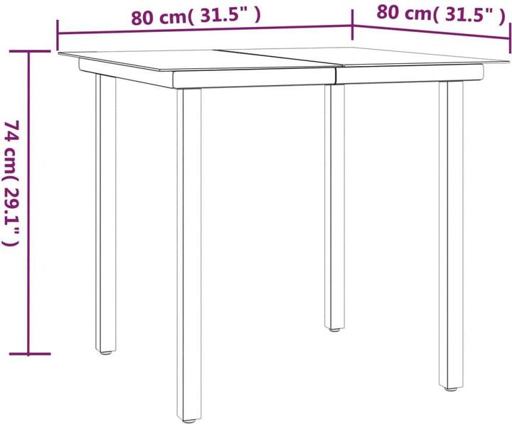 Actual product image vidaXL Juniper (80 x 80 x 74 cm)