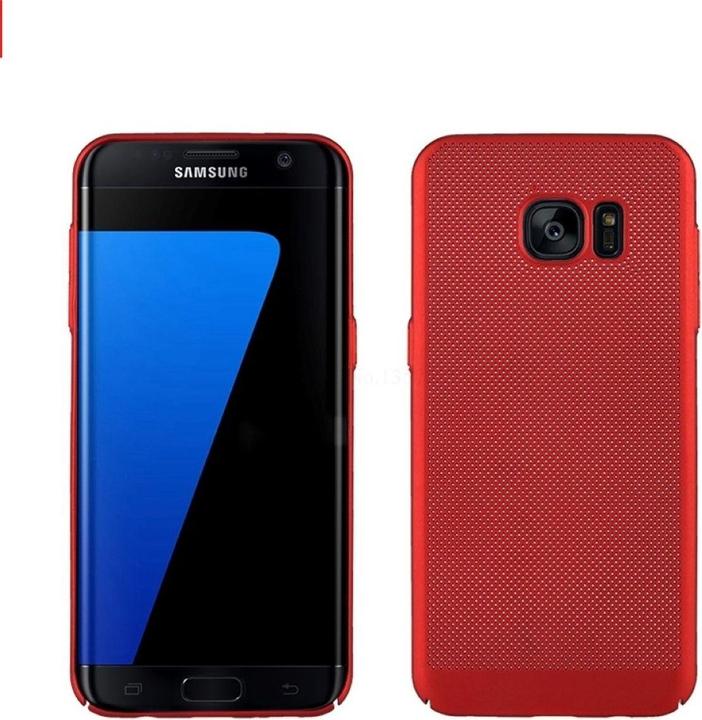 Produktbild König Design Handyhülle für Samsung Galaxy S7 Edge Schutzcase Backcover Bumper Etuis Case Rot (Samsung Galaxy S7 Edge)