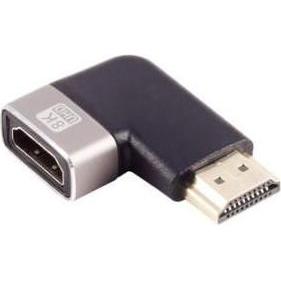 MicroConnect HDMI 8k 90° left angeled F-M (HDMI), Data + Video Adapter, Schwarz