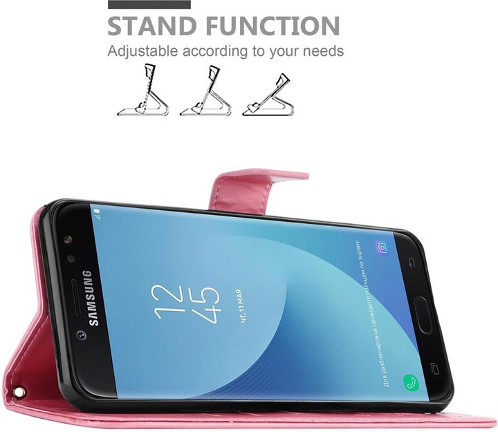 Actual product image Cadorabo Flower Book Cover (Samsung Galaxy J7 2018)