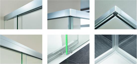 Immagine prodotto Vitris Doccia angolare 2flg, 20kg, 950mm, nero-nero