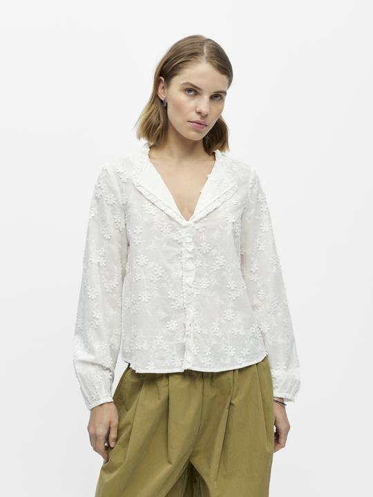 Image du produit Object Bestickte V-Ausschnitt Bluse (42)