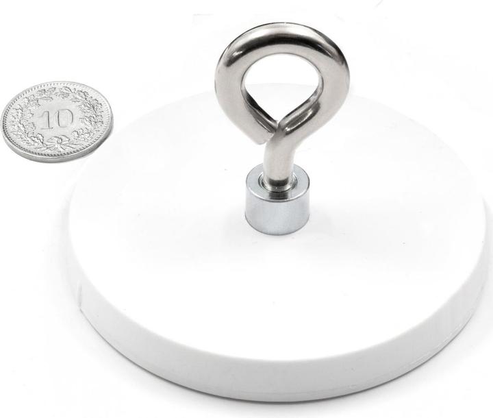 Produktbild Supermagnete Magnetsystem gummiert mit Öse (1x)