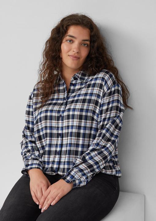 Immagine prodotto s.Oliver Bluse Karierte Hemdbluse mit Raffung am Rücken (46)