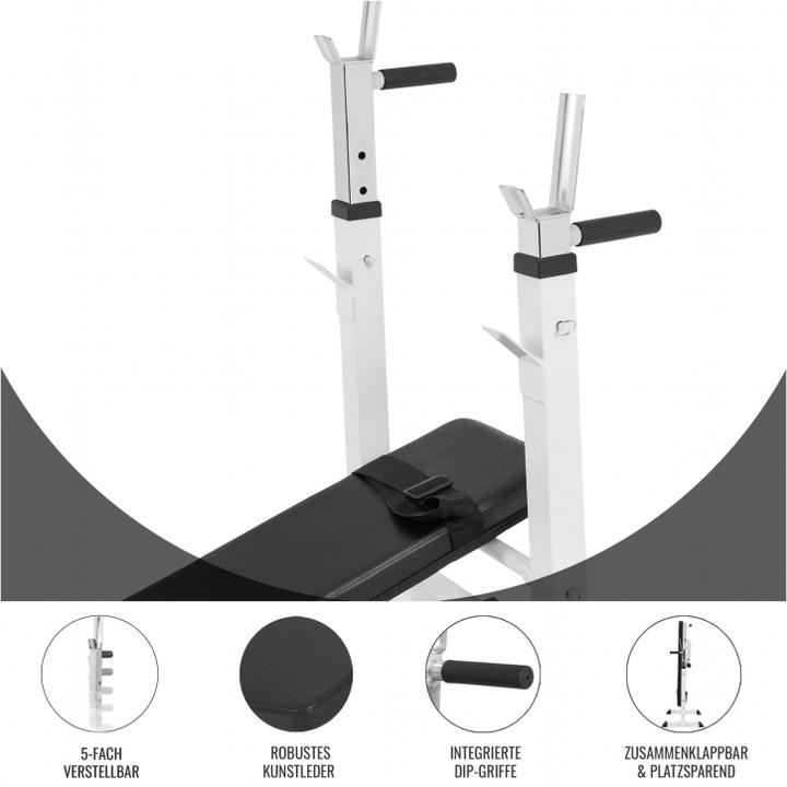 Actual product image Gorilla Sports Weight bench power station & barbell set