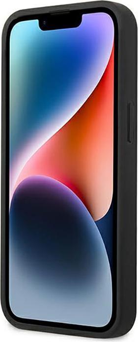 Actual product image BMW Case BMHCP14MSLLBK iPhone 14 Plus 6.7" czarny/black Leather Stamp (Apple iPhone 14 Plus)