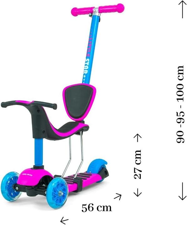 Actual product image Mally Scooter Milly (2621), pink / blue