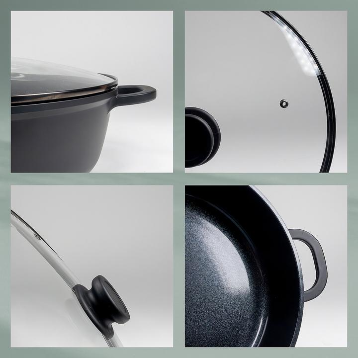 Produktbild Kela Wok mit Deckel schwarz Atura (Aluminiumguss, 32 x 8.50 cm)