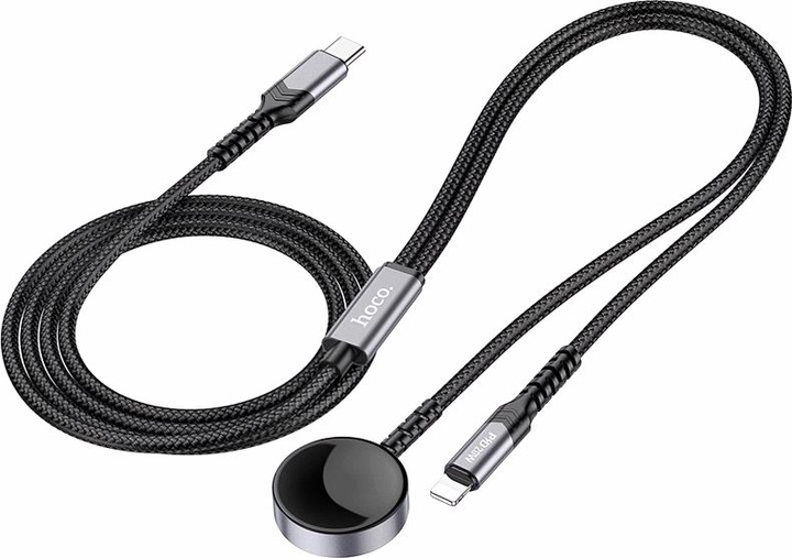Actual product image Hoco CW54 Charging Cable for Apple Watch Series, black