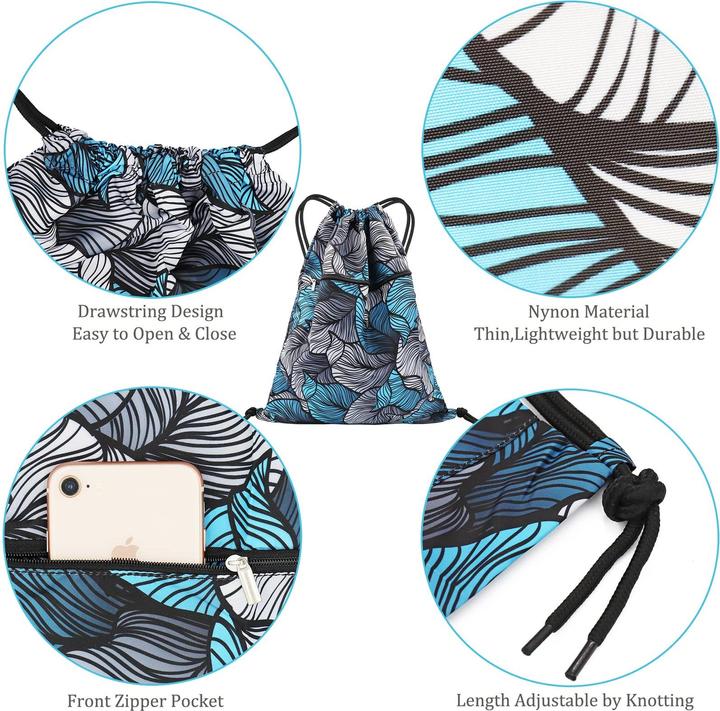 Produktbild Only-Bags.Store Turnbeutel mit Kordelzug, Turnbeutel Rucksack Tasche faltbar