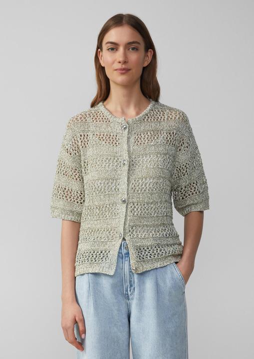 Produktbild S.Oliver Strickjacke Verkürzte Ajour-Strickjacke mit Glitzereffekt (40)