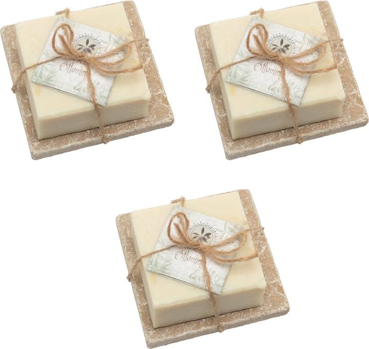 Image du produit Natura Punto Set de 3 savons pour le hammam à l'huile d'olive (Savon dur)