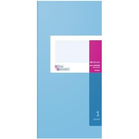 König & Ebhardt, Formular, Spaltenbuch 13.7x29.7cm (40 x)