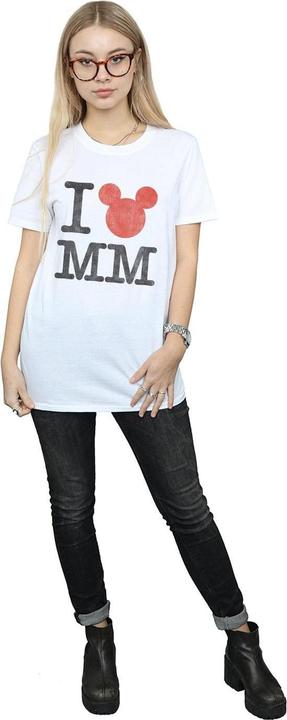 Immagine prodotto Disney Mickey Mouse I Love Mickey Maglietta Ampia Donna (S)