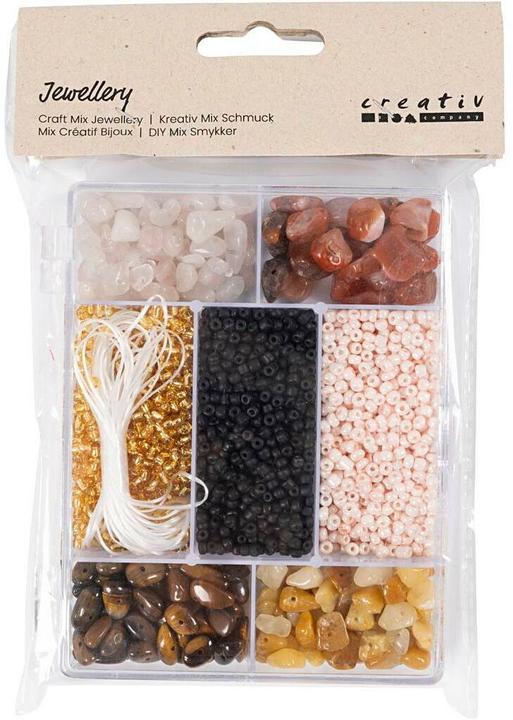 Creativ Company Perlen-Set Kristalle, Sortierte Farben, Packungsgrösse