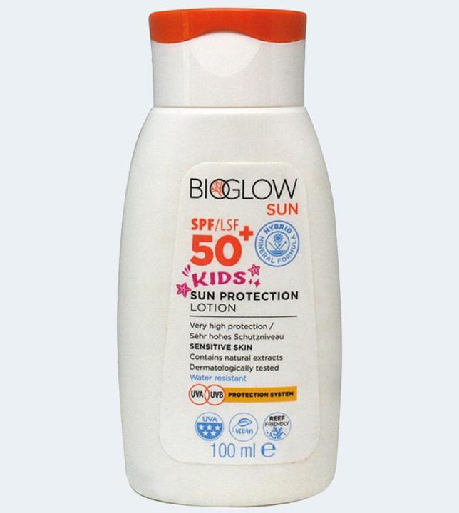 Immagine prodotto OSMA-Werm BioGlow Lozione Solare Bambini SPF50 100ml impermeabile (Crema solare, SPF 50, 100 ml, 126 g)