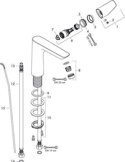 Actual product image hansgrohe HG EH-WT-MI TALIS E 150 m waste G 1 1/4inch brushed bro
