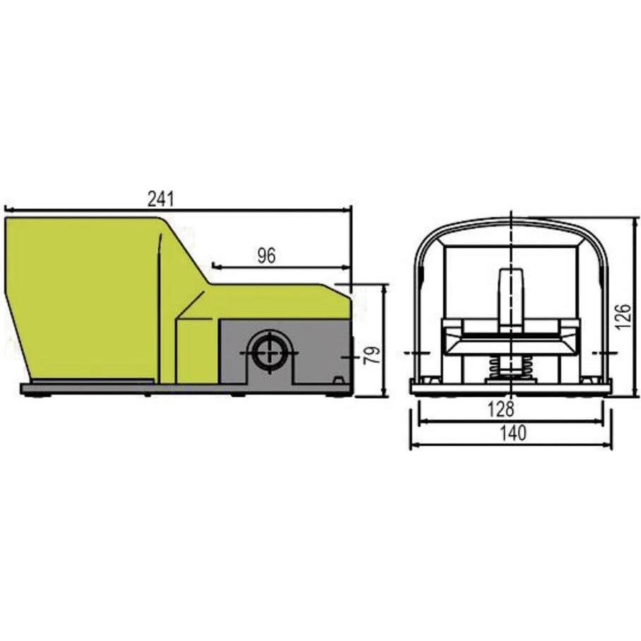 Thumbnail - Pizzato Fussschalter, PX10111-M2, 250 V/AC, 6 A, Taster + Schalter, Gelb