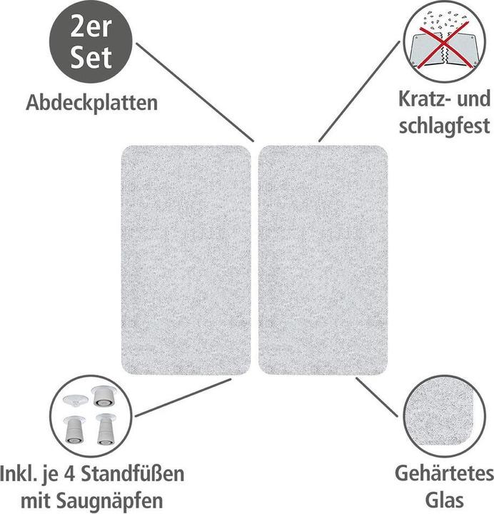 Image du produit Wenko Plaque de recouvrement en verre pour cuisinières