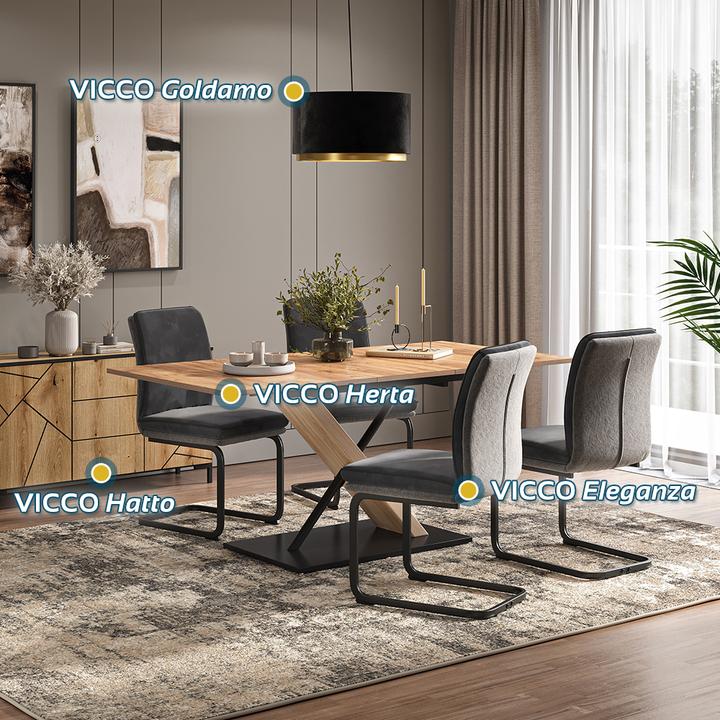 Actual product image Vicco Cantilever chair Eleganza, Anthracite, Set of 4
