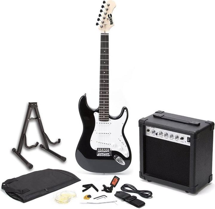 PDT RockJam Elec Guitar Super Kit - Blk