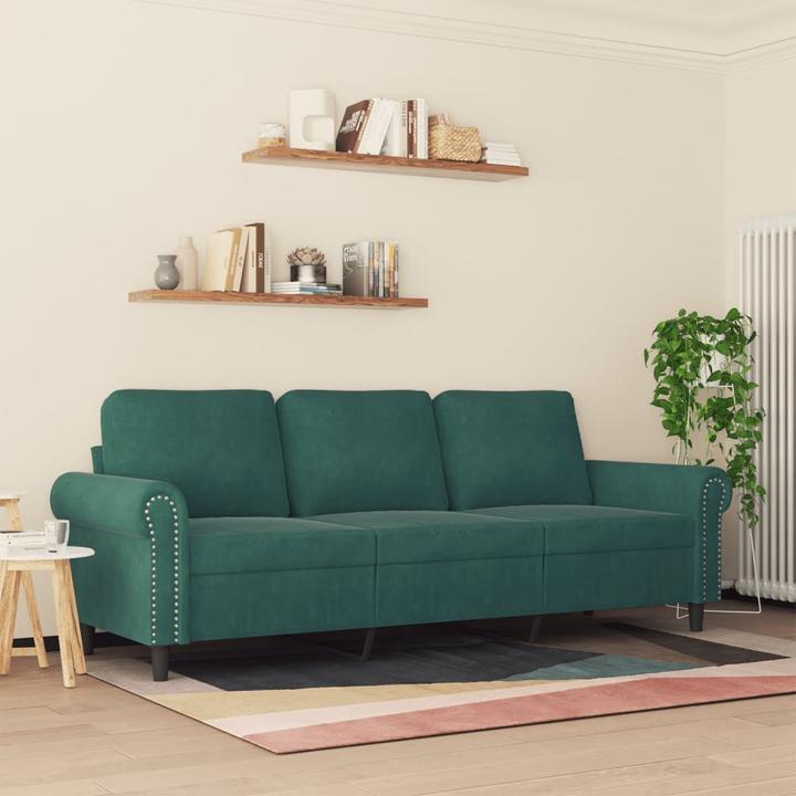 Produktbild vidaXL 3-Sitzer-Sofa 180 cm Samt (3-Sitzer)