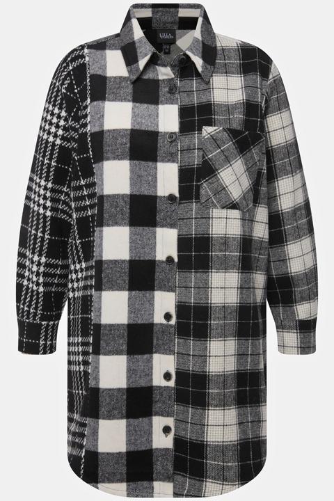 Immagine prodotto Ulla Popken Shacket a quadri con collo da camicia e maniche lunghe (54)