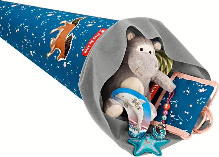 Produktbild Step by Step Schultüte,mit eingenähtem Bändchen (66 cm, 1x)