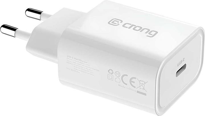 Actual product image Crong Travel Charger 1 x USB-C 3 A (CRG-TUSBC20-WHI) (20 W, 1 portion)