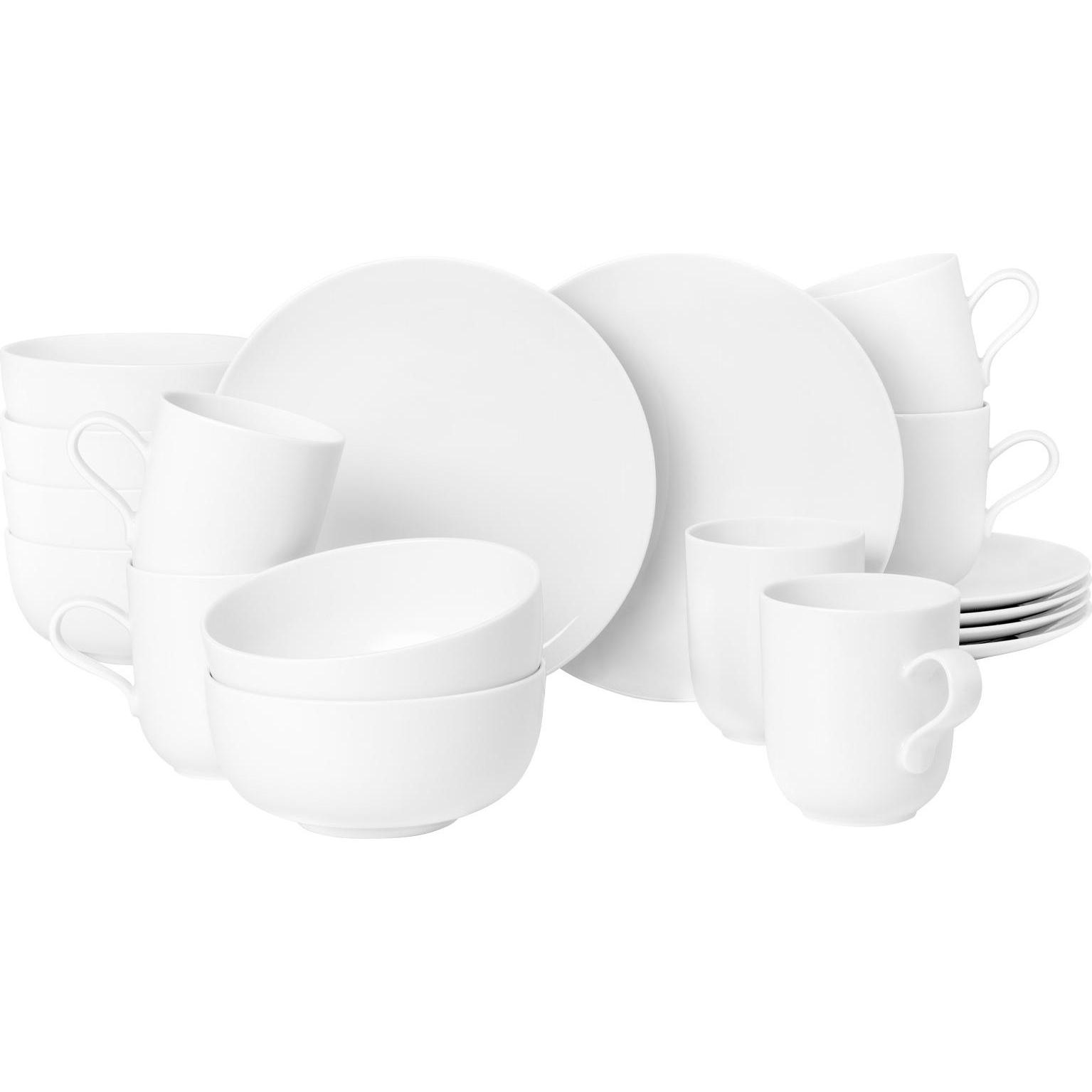 Seltmann, Geschirrset, Weiden LIBERTY weiss 003 uni Frühstücks-Set 18 teilig (18 Stück)
