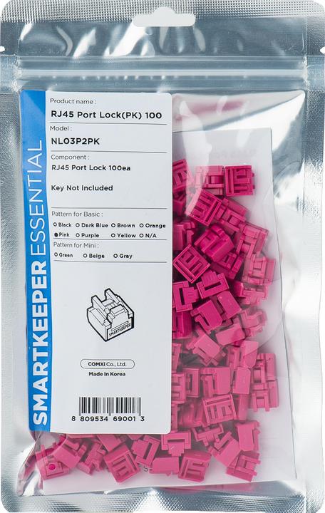 Smart Keeper 100 x verrous de port RJ45 sans clé de type BASIC