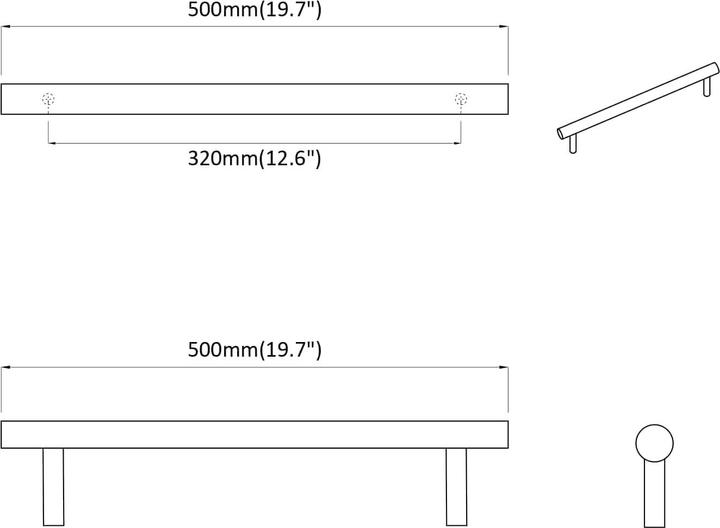 Produktbild vidaXL Schrankgriff
