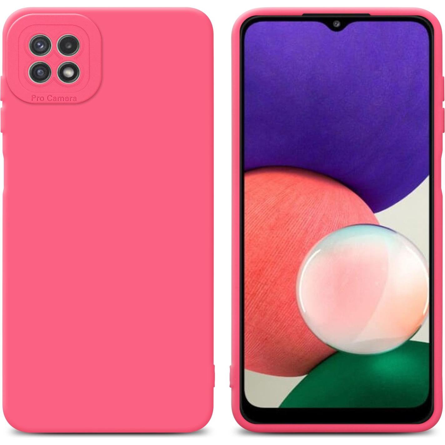 Cadorabo Hülle für Samsung Galaxy A22 5G im TPU Fluid LM162 Style (Samsung Galaxy A22 5G), Smartphone Hülle, Rot
