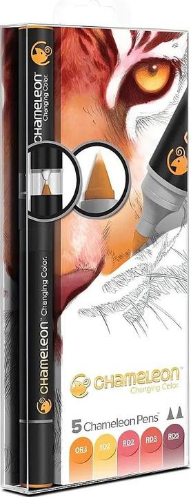 Chameleon Aquarellfarbstifte Brushpens Rottöne, 5 Stück (5x)