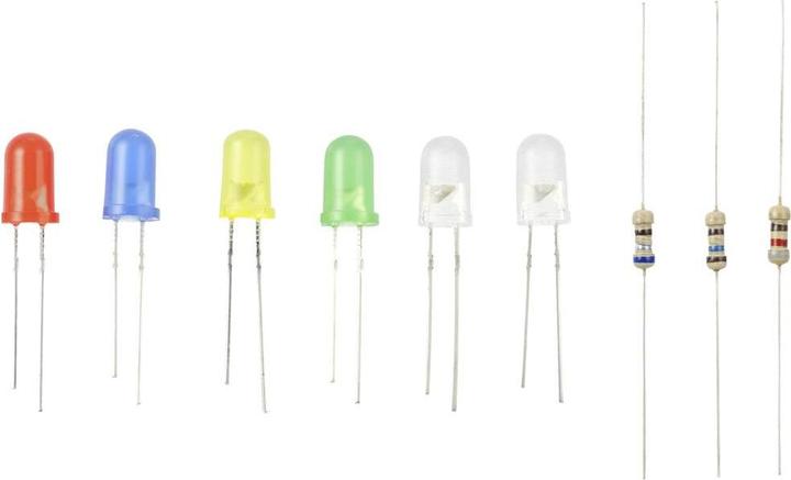 Produktbild Tru Components LED-Sortiment Rot, Gelb, Grün, Blau, Warmweiss, Kaltweiss Ru