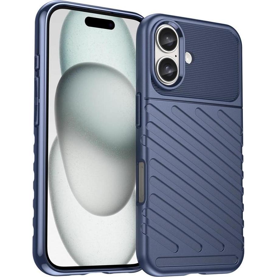 Hurtel Thunder Case for iPhone 16 Silicone Case - Blue (Apple iPhone 16), Smartphone Hülle, Blau