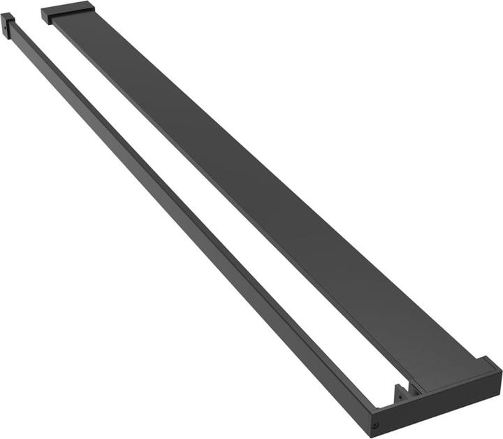 Immagine prodotto VidaXL Duschwand mit Ablage für Walk-In-Dusche Schwarz 100x195 cm ESG (100 cm, 100 cm, 195 cm)