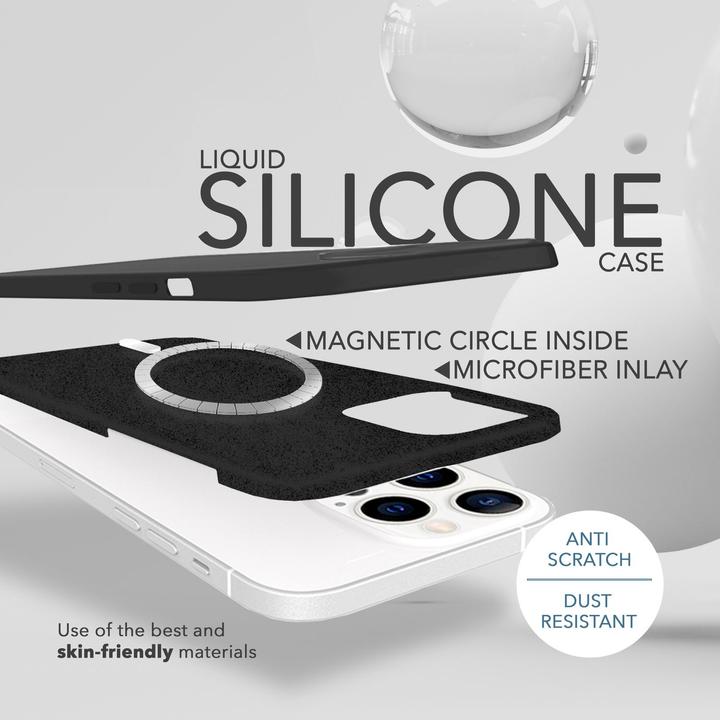 Produktbild Nalia Liquid Silikon Hülle mit MagSafe Funktion & 2x Display Schutzglas (Apple iPhone 14 Pro)