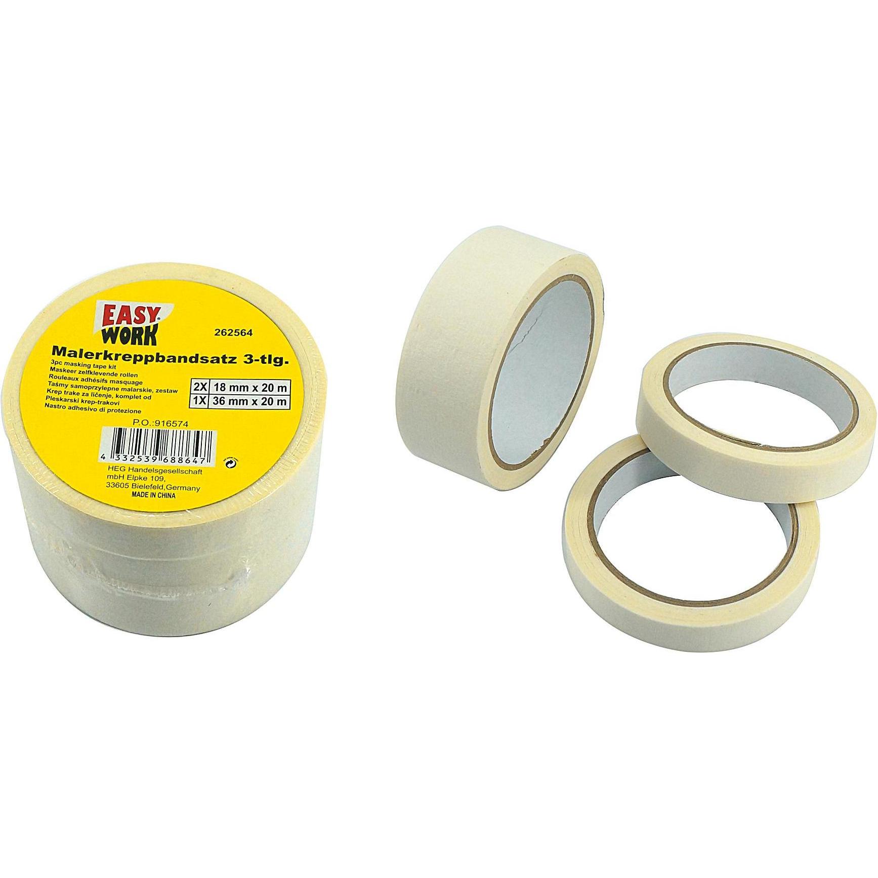 6x Easy Work, Klebeband, Malerkreppbandsatz (36 mm)