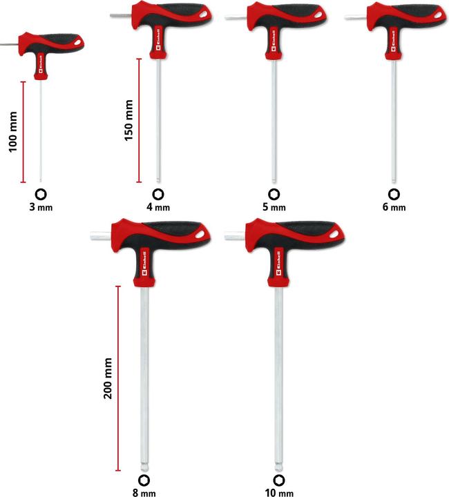 Actual product image Einhell Accessories T-Griff Schraubendr.Satz 6tlg (Allen screw)