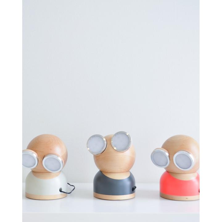 Produktbild Kubbick Mr Watt Goggle Lampe en Bois et Rouge