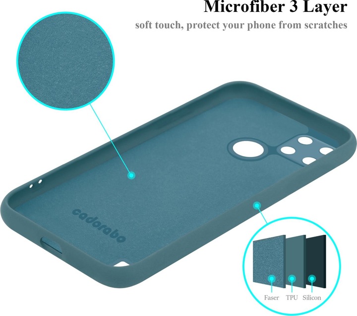 Productafbeelding Cadorabo TPU Liquid Silicone Case Cover voor Realme C21Y / C25Y (Realme C25Y, Realme C21Y)