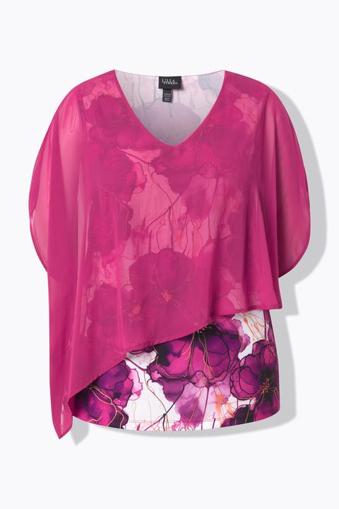 Image du produit Ulla Popken Blouse doublée, manches courtes (48)